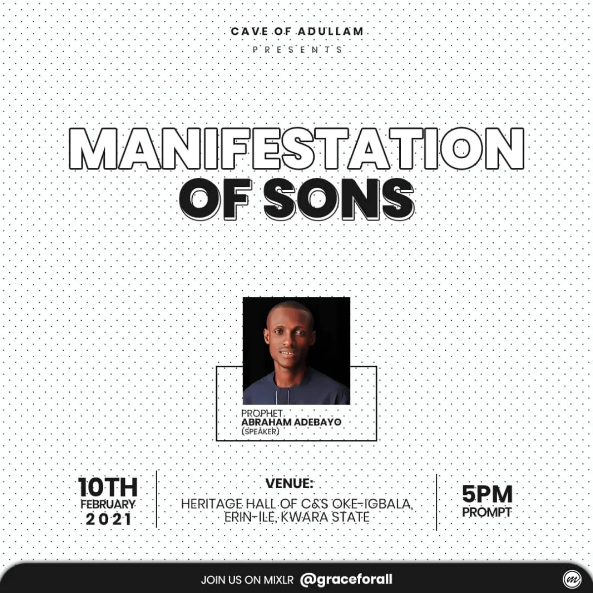 MANIFESTATION OF SONS 4 — Pastor Abraham Adebayo